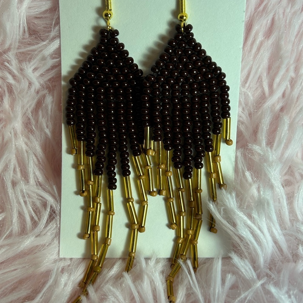 Elegant Beaded Fringe Earrings